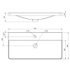 Lavoar baie marmura compozit pentru mobilier Aqualine Sen 81 x 40 cm