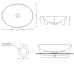 Lavoar oval pe blat Sapho Idea Design 50 x 38