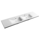 Lavoar baie dublu marmura compozit 180 x 48 cm Sapho Luciola