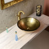 Lavoar baie sticla rotund pe blat 42 x 14 cm Sapho Fianna