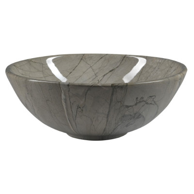Lavoar baie rotund pe blat imitatie marmura gri Sapho Dalma 42 cm Lavoar baie rotund pe blat imitatie marmura gri Sapho Dalma 42 cm