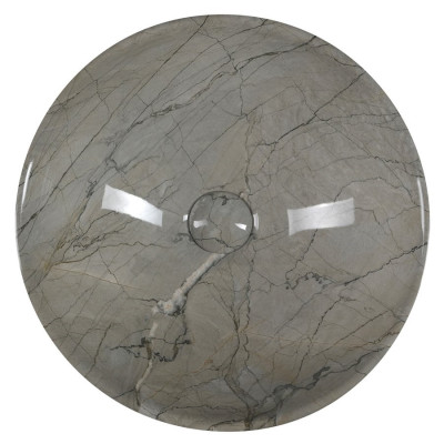 Lavoar baie rotund pe blat imitatie marmura gri Sapho Dalma 42 cm Lavoar baie rotund pe blat imitatie marmura gri Sapho Dalma 42 cm