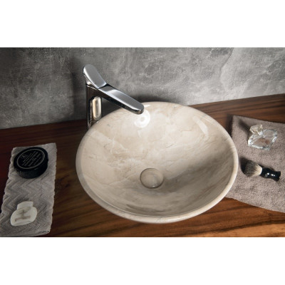 Lavoar rotund pe blat aspect marmura bej 42 cm Sapho Dalma Lavoar rotund pe blat aspect marmura bej 42 cm Sapho Dalma