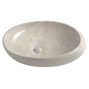 Lavoar oval pe blat aspect marmura bej Sapho Dalma Lavoar oval pe blat aspect marmura bej Sapho Dalma