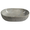 Lavoar oval Dalma Carrara imitatie marmura gri 59x42