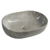 Lavoar oval Dalma Carrara imitatie marmura gri 59x42