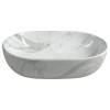 Lavoar oval pe blat aspect marmura 59 x 42 cm SAPHO Dalma Carrara