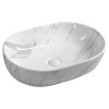 Lavoar oval pe blat aspect marmura 59 x 42 cm SAPHO Dalma Carrara