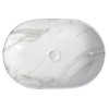 Lavoar oval pe blat aspect marmura 59 x 42 cm SAPHO Dalma Carrara