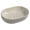 Lavoar oval imitatie marmura bej 59 x 42 cm Sapho Dalma Carrara