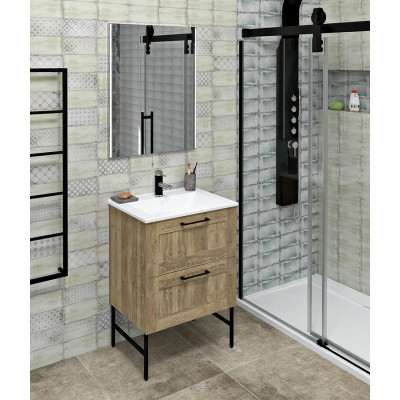 Cadru sustinere mobilier baie negru mat Sapho Amia- set 2 buc