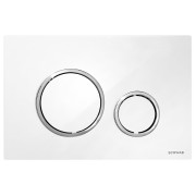 Clapeta rezervor incastrabil Schwab Vela butoane rotunde, cercuri cromate