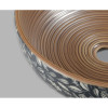 Lavoar rotund handmade traditional pictat maro - albastru