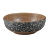 Lavoar rotund handmade traditional pictat maro - albastru
