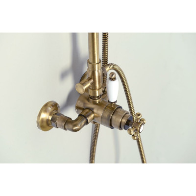 Set dus Retro bronz periat Reitano Antea cu baterie termostat