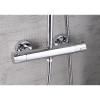 Set dus Aqualine Liga cu baterie termostat, reglabil pe inaltime