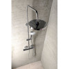 Set dus Aqualine Liga cu baterie termostat, reglabil pe inaltime