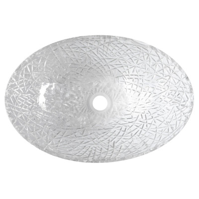 Lavoar oval sticla sculptata Sapho Purus 50 x 36 cm