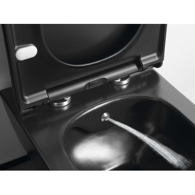 WC suspendat negru cu functie bideu Sapho AVVA semirotund WC suspendat negru cu functie bideu Sapho AVVA semirotund