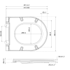 Capac toaleta WC culoare gri smirotund soft close Isvea Infinity