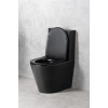 WC negru cu rezervor si mecanism monobloc Sapho Paco Rimless
