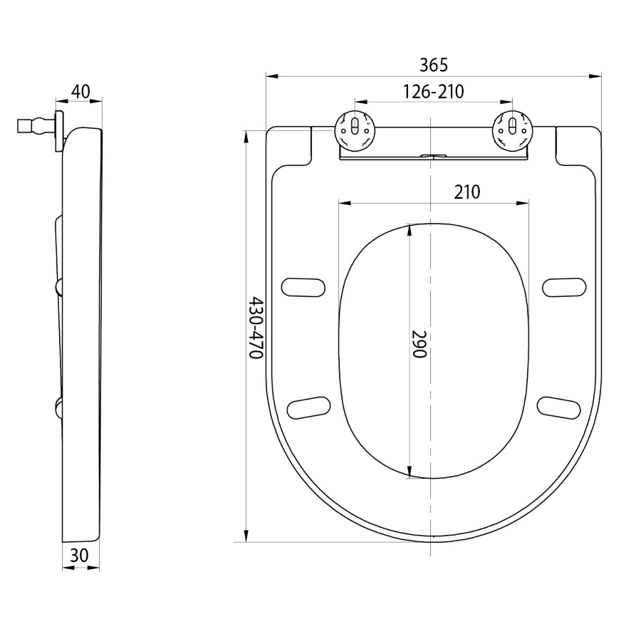 Schita dimensiuni capac WC Jalta