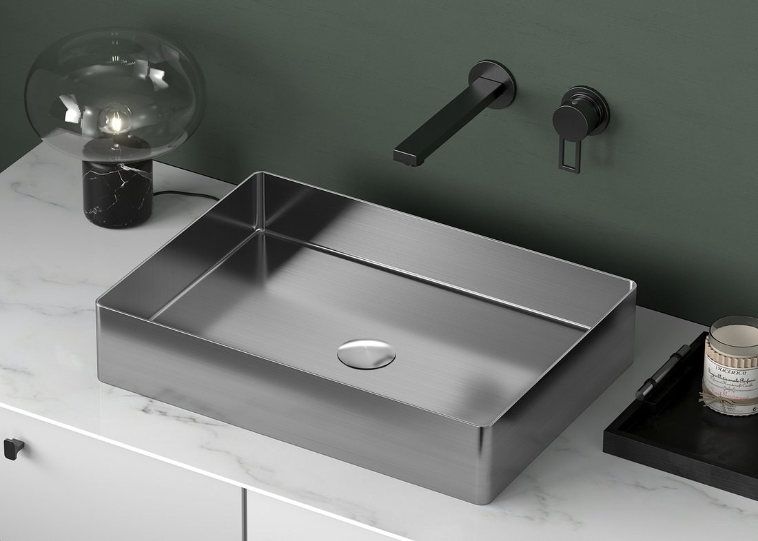 Lavoar otel inox pe blat AURUM