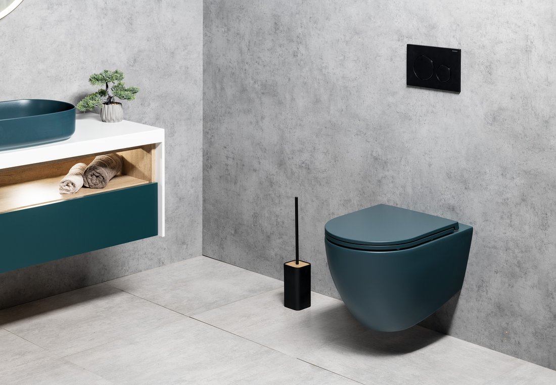 Amenajare baie colectie Infinity verde petrol
