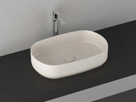 Lavoar baie Infinity ivoriu pe blat