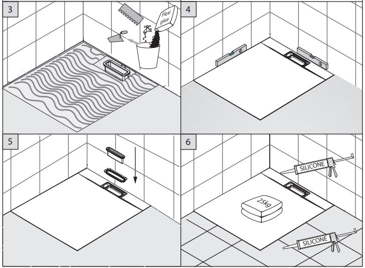 Etape incastrare cadita Kazuko in pardoseala