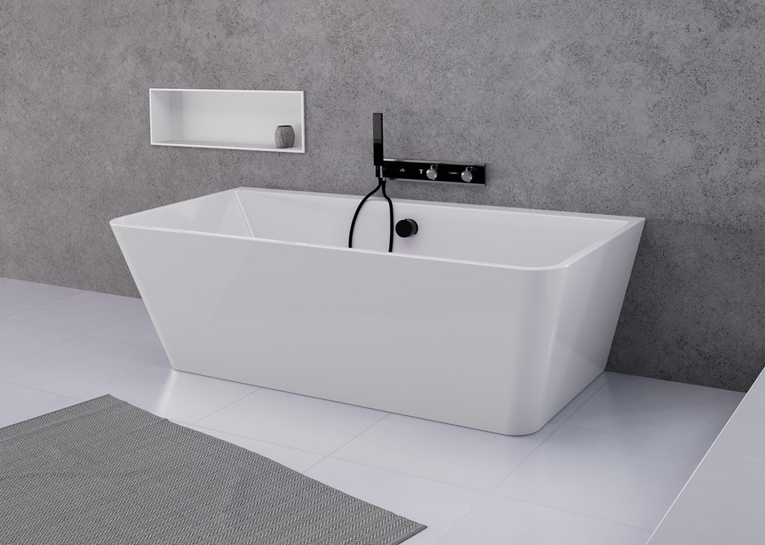 Amenajare baie in stil neo-industrial utilizand cada Liberta freestanding
