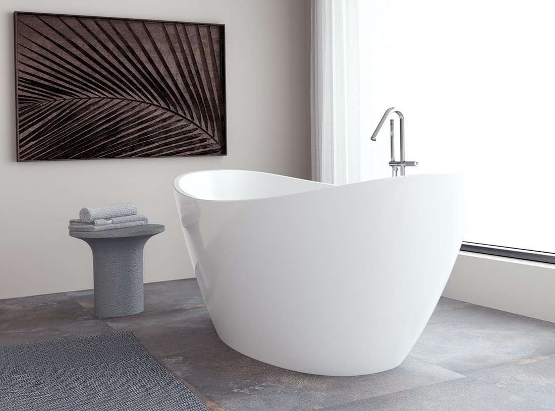 Amenajare baie stilizata cada freestanding