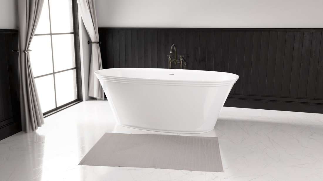 Amenajare baie cada freestanding decor modern traditional