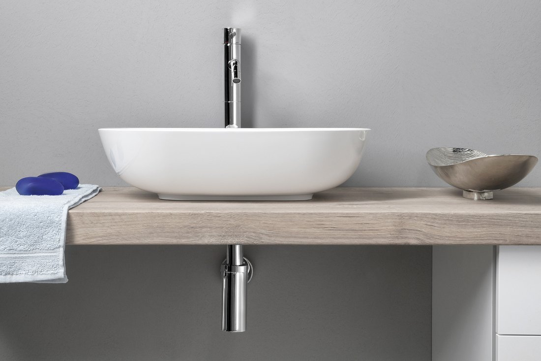 Lavoar pe blat marmura compozit 50 cm