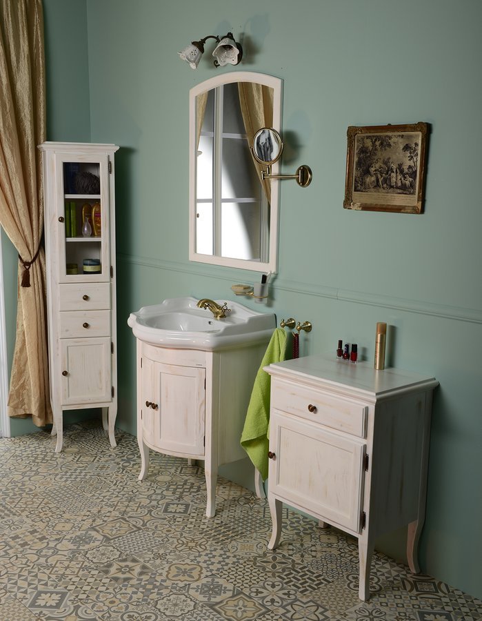 Amenajare baie cu dulap Retro 60 si mobilier colectie