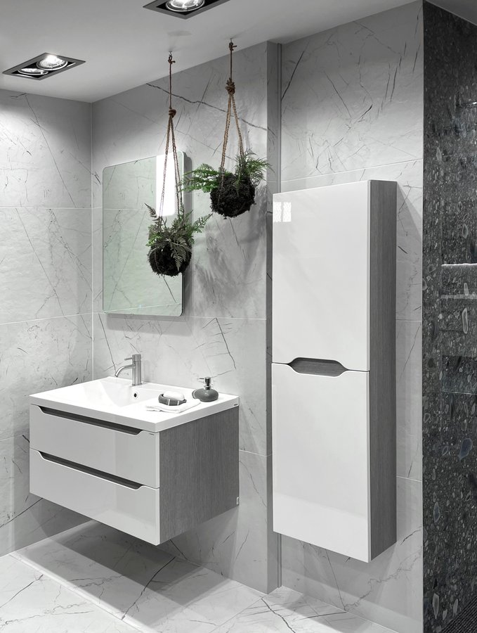 Amenajare baie cu dulap Wave 90