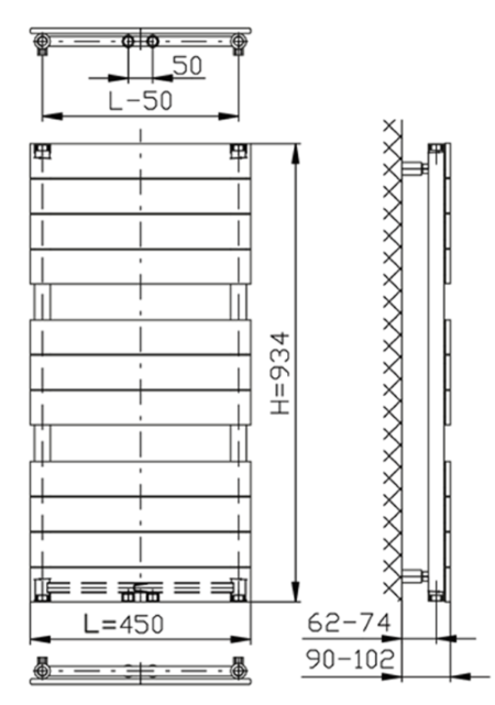 dimensiuni radiator calorifer portprosop negru 